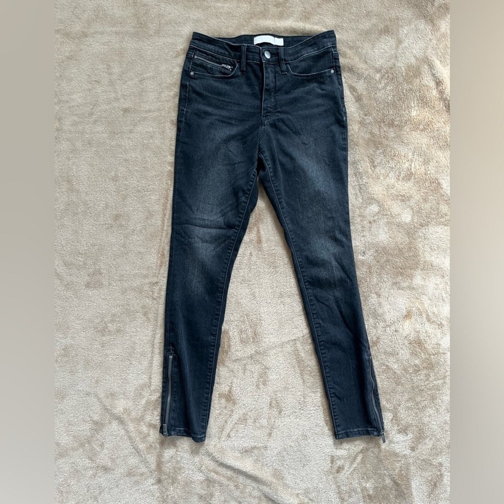 Athleta Jeans Black Zippered Ankles‎ Denim Women's Sz 4